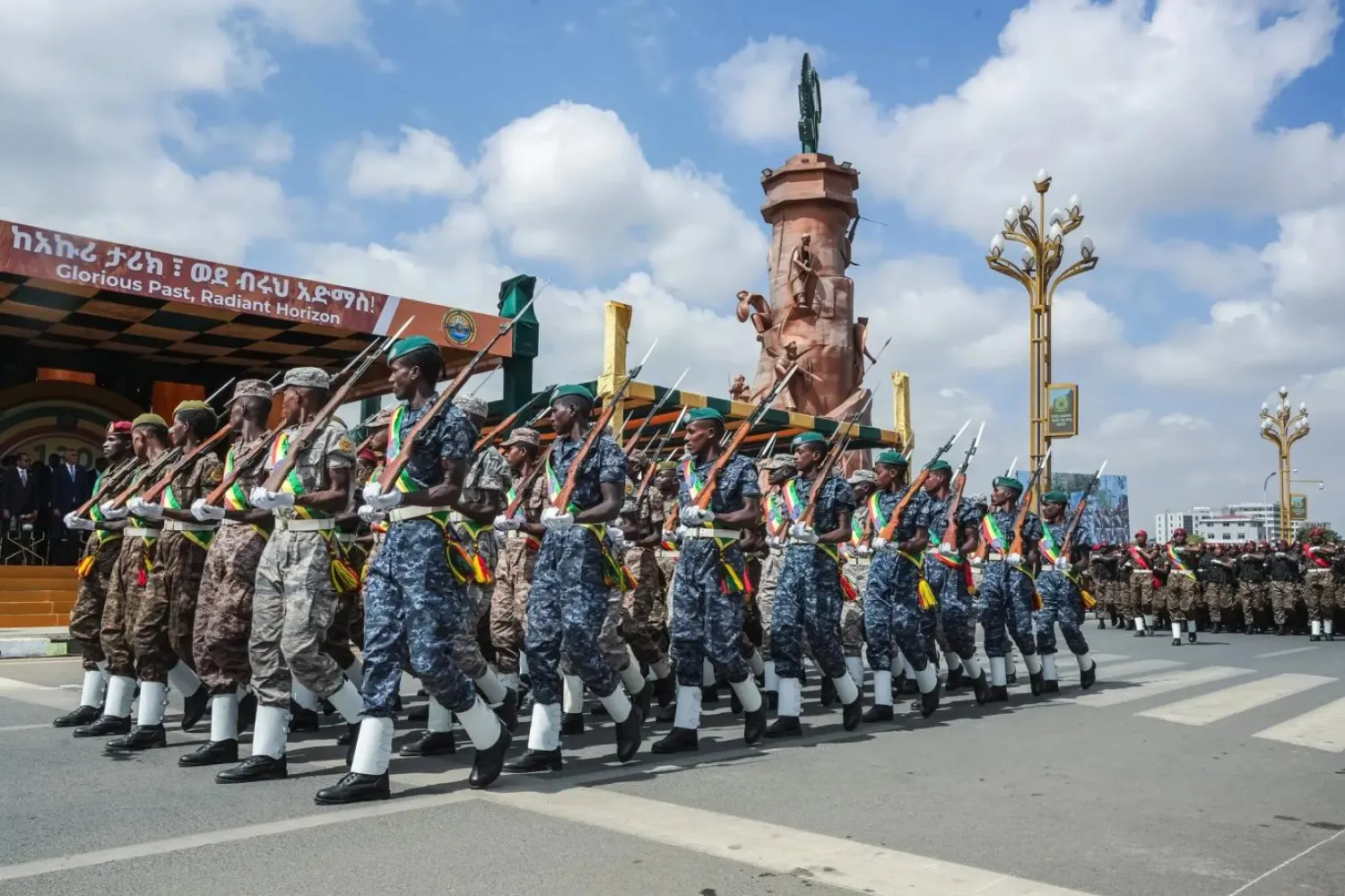 1896'da İtalyan kuvvetleriyle Etiyopya arasındaki Adowa Muharabesi'nin 130. yıldönümü pazartesi günü askeri geçit töreniyle kutlanmıştı (AP)