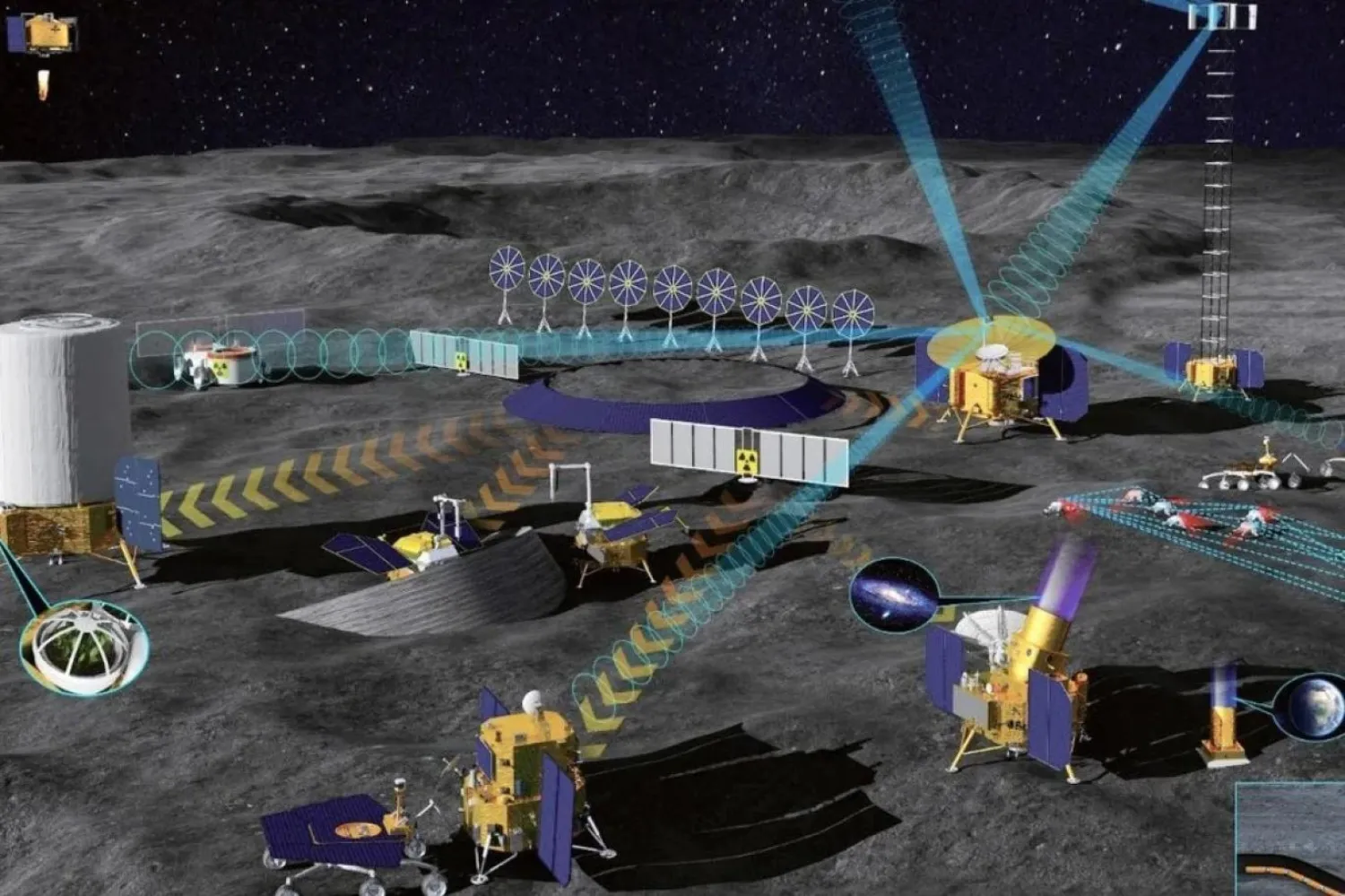 Pekin Uzay Aracı Sistem Mühendisliği Enstitüsü'ndeki araştırmacılar, 2035'e kadar kurulması planlanan Çin'in Ay üssünde inşaat, bakım ve araştırma yapmak üzere tasarlanmış yarı insansı tekerlekli bir robotu tanıttı (Pekin Uzay Aracı Sistem Mühendisliği Enstitüsü)