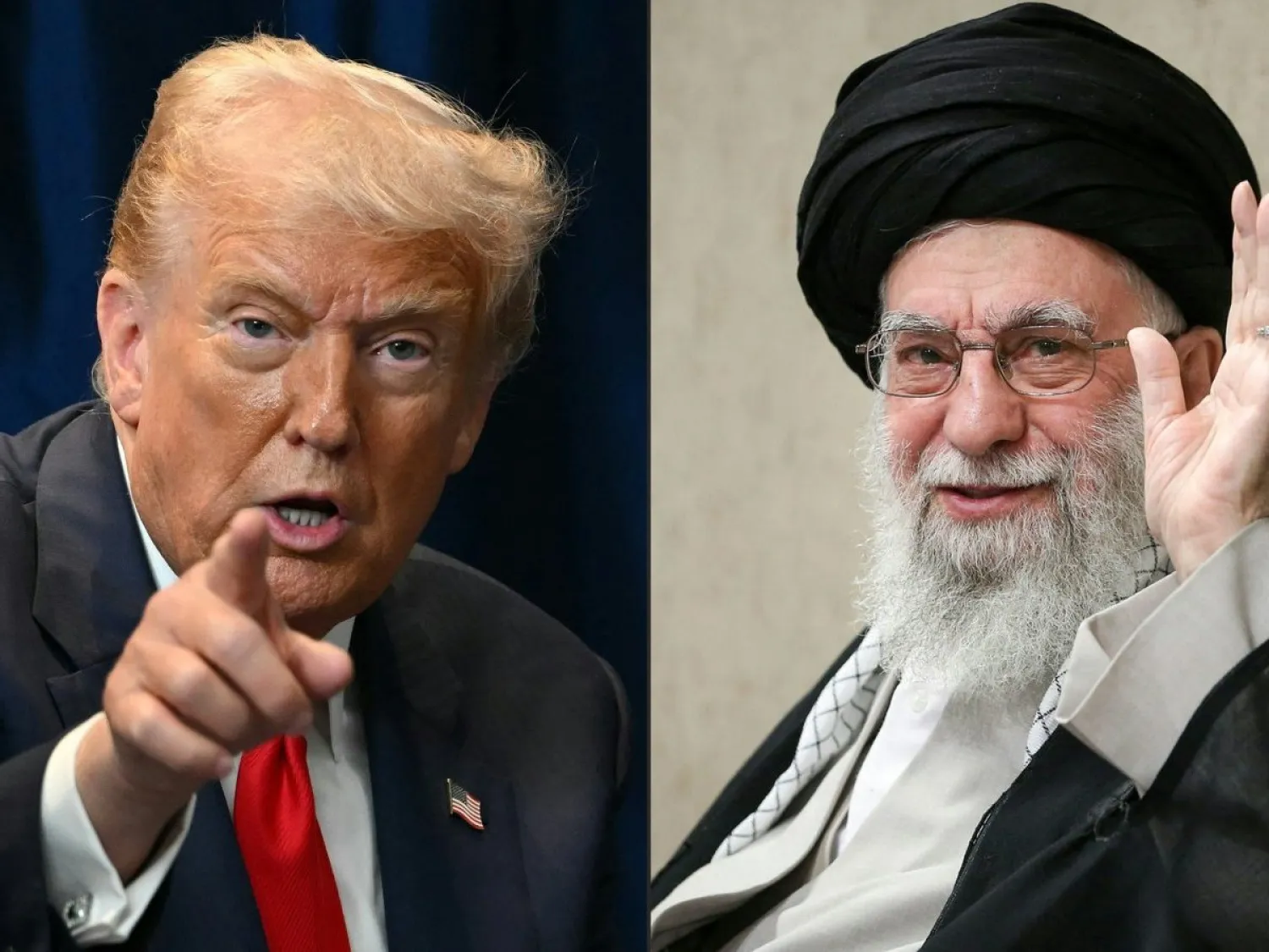صورة مركبة تجمع بين الرئيس الأميركي دونالد ترمب والمرشد الإيراني علي خامنئي (أ.ف.ب)