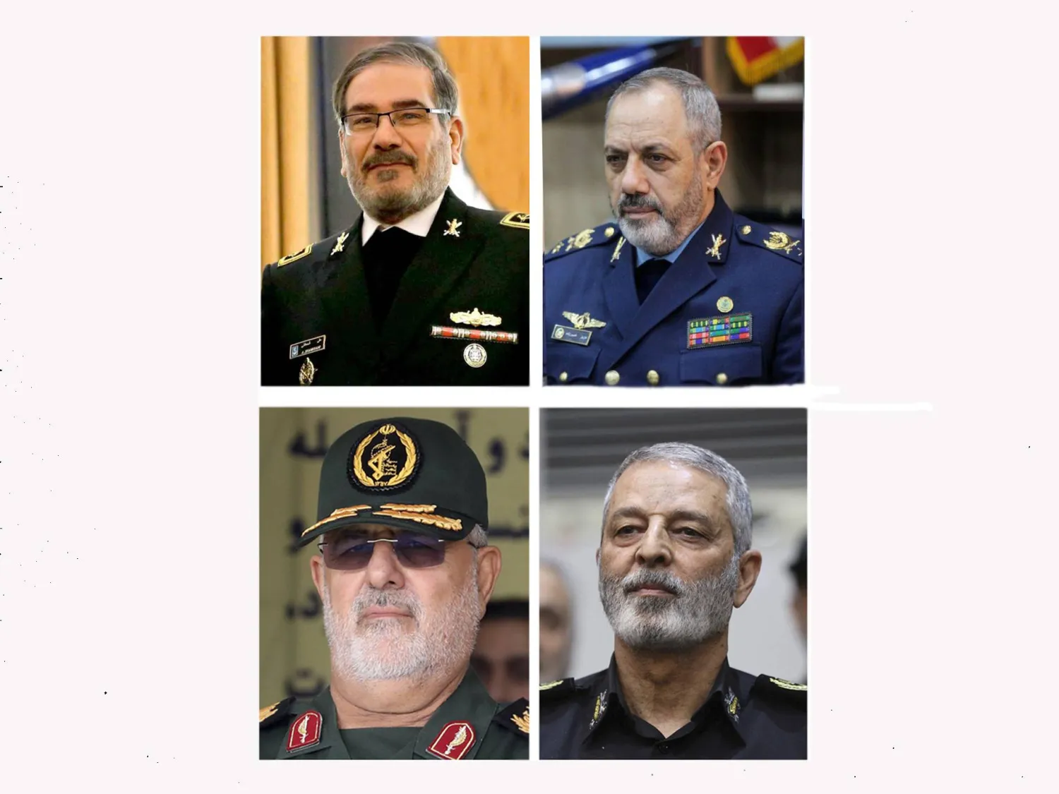 شمخاني ونصير زاده وباكبور وموسوي(رويترز_أ.ف.ب)