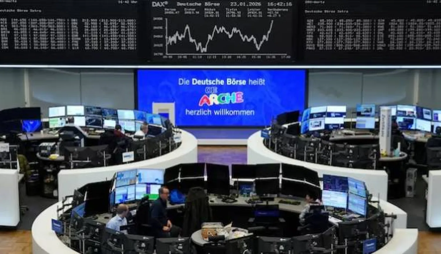 رسم بياني لمؤشر أسعار الأسهم الألماني «داكس» في بورصة فرانكفورت «رويترز»