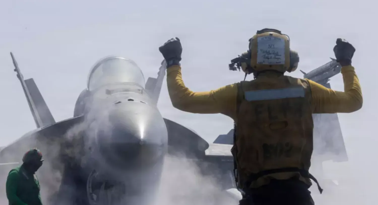 Gas prices surged and stocks sank after US and Israeli forces began striking Iran at the weekend © - / US NAVY/US CENTRAL COMMAND/AFP
