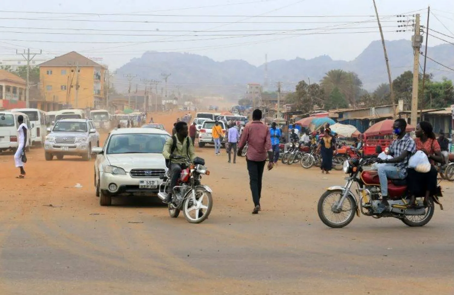 أحد شوارع جوبا عاصمة جنوب السودان (رويترز)