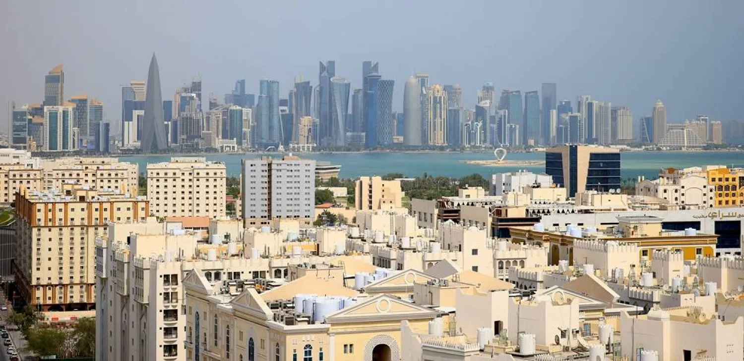 The skylines are seen in Doha, Qatar, 02 March 2026. (EPA)