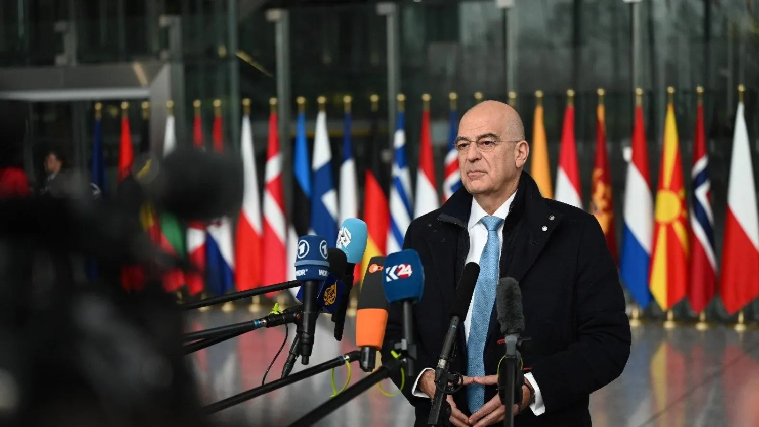 وزير الدفاع اليوناني نيكوس ديندياس (من حسابه في «إكس»)