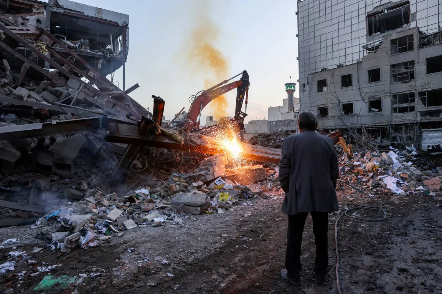 Aftermath of an Israeli and the US strike on a police station, amid the US-Israel conflict with Iran, in Tehran, Iran, March 2, 2026. Majid Asgaripour/WANA (West Asia News Agency) via Reuters