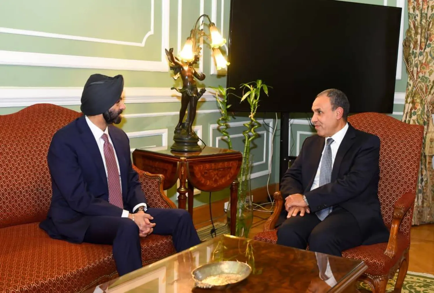 وزير الخارجية المصري يستقبل رئيس مجموعة البنك الدولي (الخارجية المصرية)