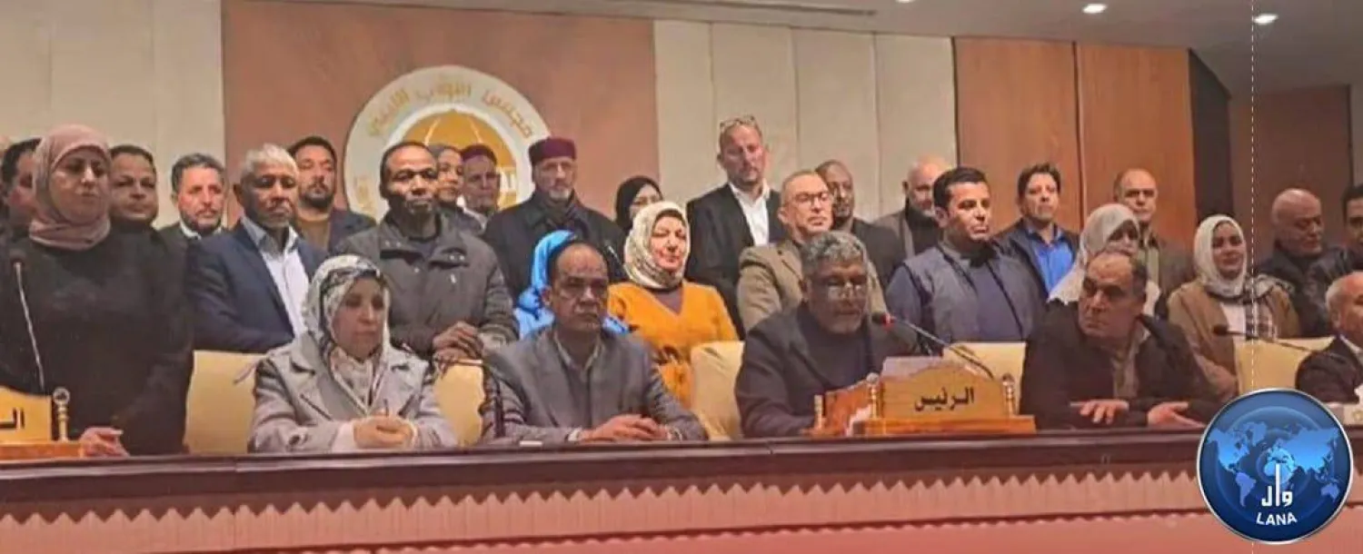 اجتماع أعضاء من مجلس النواب الليبي (وكالة الأنباء الليبية)