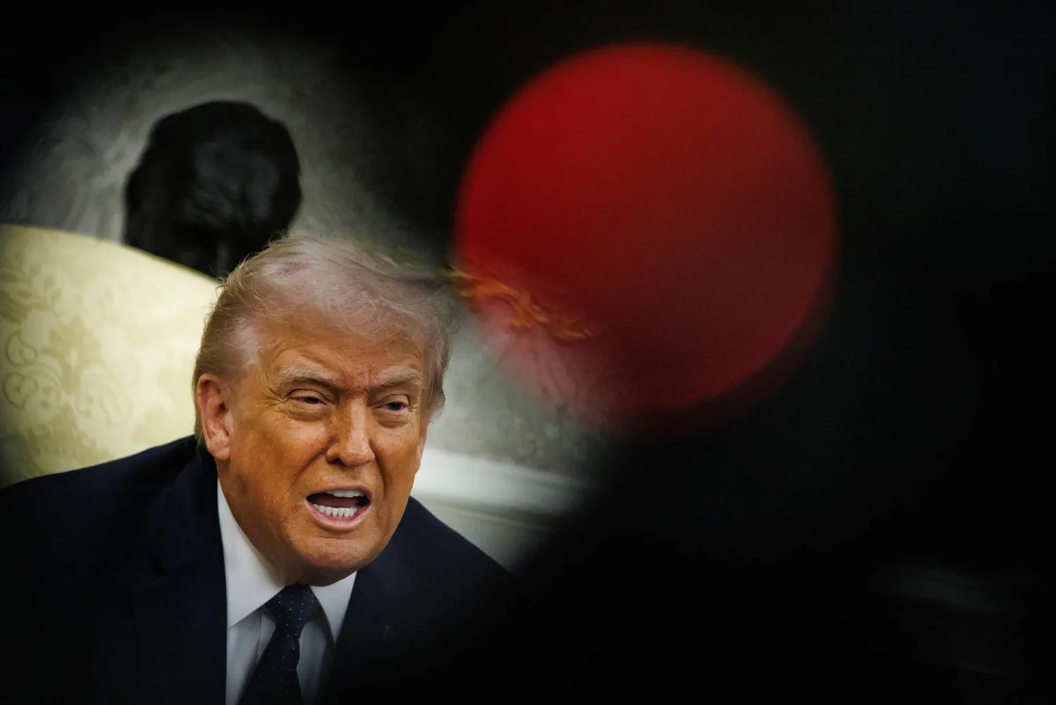 US President Donald Trump holds a bilateral meeting with German Chancellor Friedrich Merz (not pictured) in the Oval Office at the White House in Washington, DC, USA, 03 March 2026. (EPA)