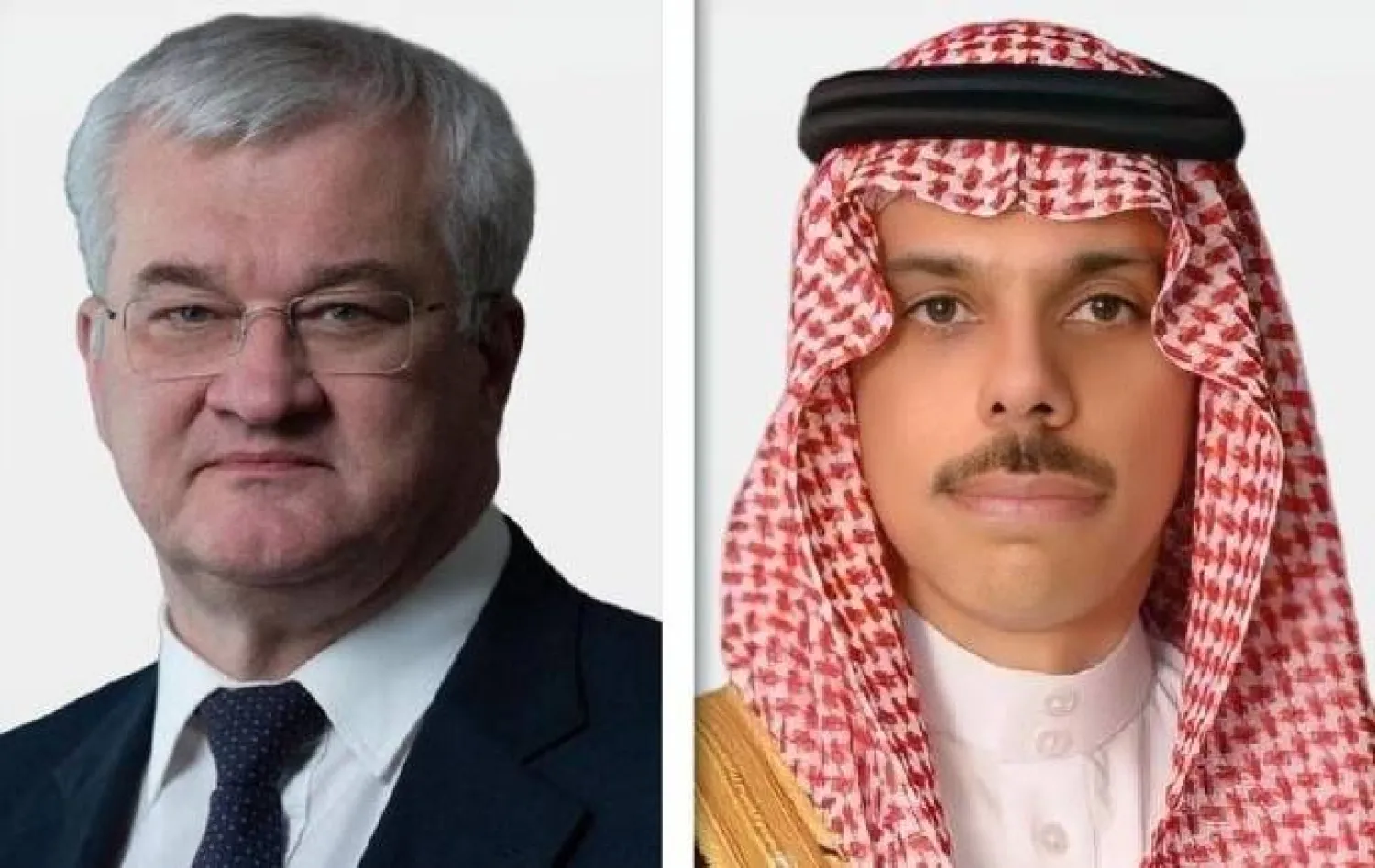 الأمير فيصل بن فرحان وزير الخارجية السعودي ونظيره الأوكراني أندري سيبها (الشرق الأوسط)