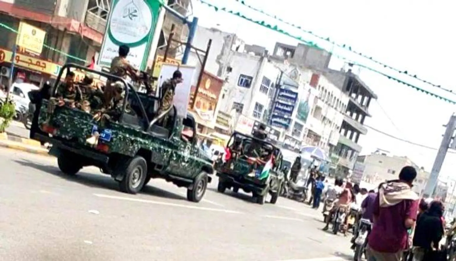 جانب من دوريات حوثية بأحد شوارع العاصمة صنعاء (إكس) 