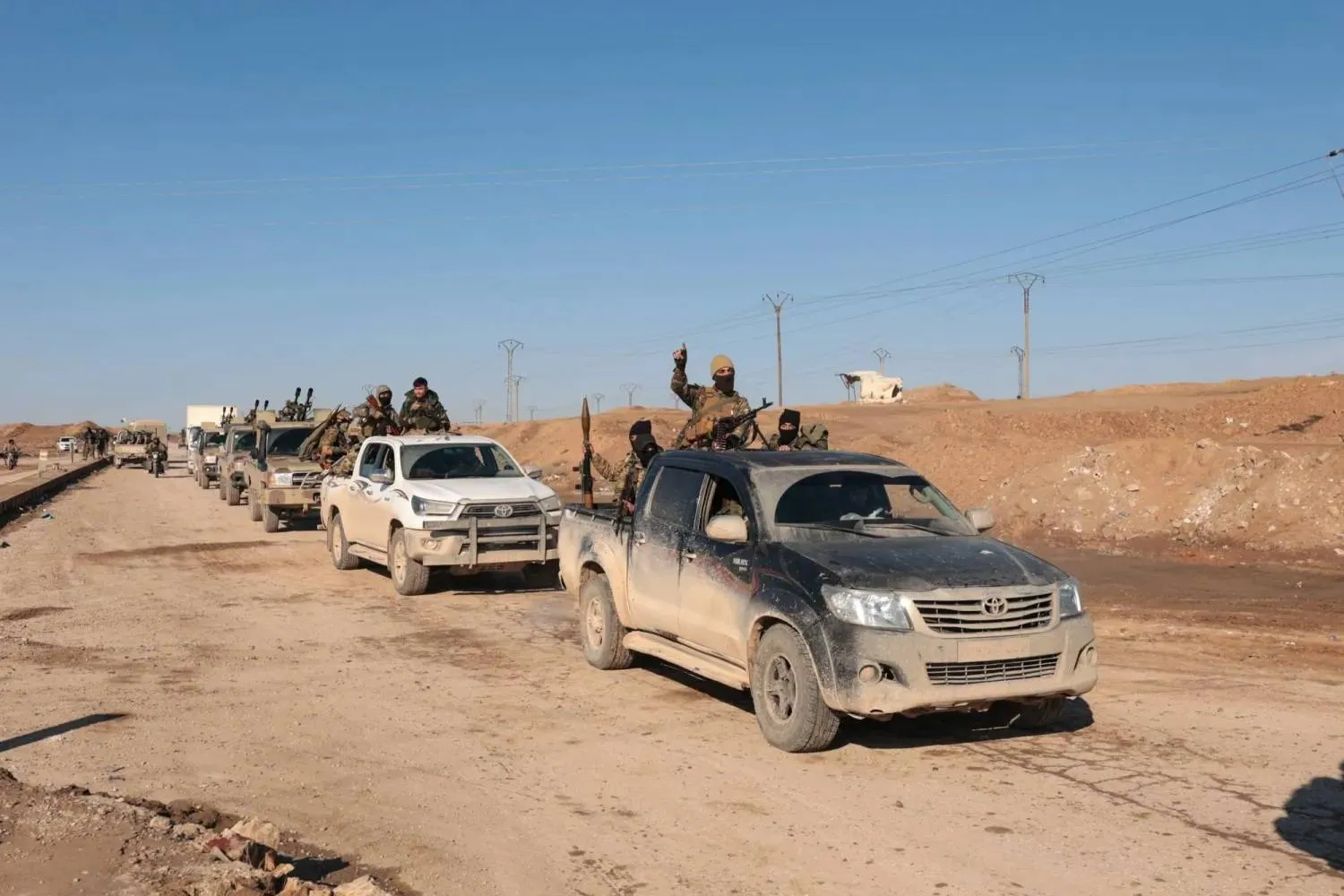 Syrian troops on patrol in the Hasakeh region. (AFP)