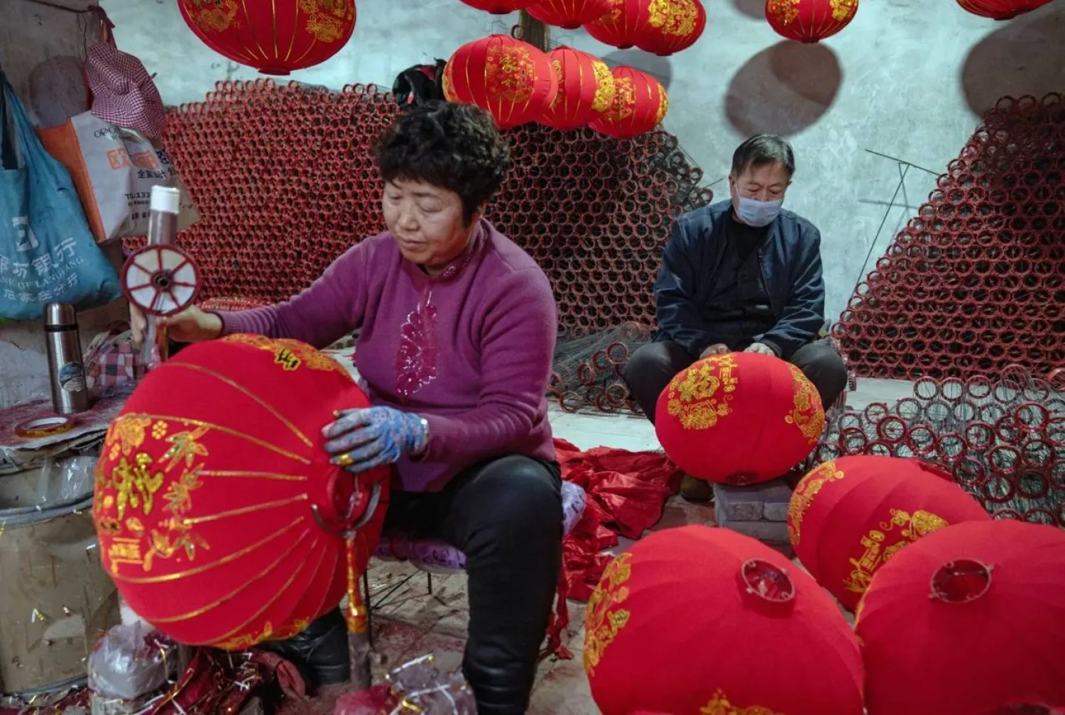 80% of the country's lanterns are still made by hand (Getty images)