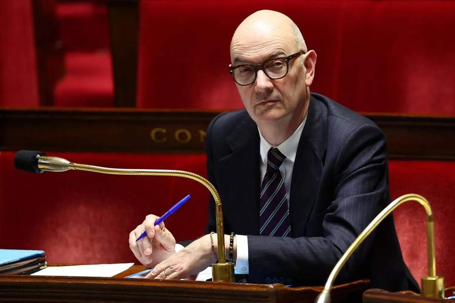 French Minister for Economy, Finance, and Industrial, Energy and Digital Sovereignty Roland Lescure attends a debate before votes on two no-confidence motions against the French government following the adoption of a new energy law through decree, at the National Assembly in Paris, France, February 25, 2026. (Reuters)