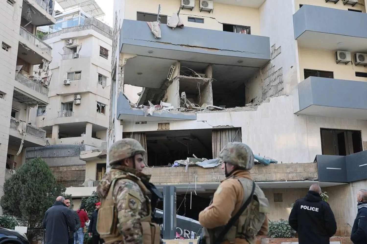 Destruction at the scene of an Israeli airstrike hitting a hotel in the Christian area of Baabda, Beirut, Lebanon, 04 March 2026. (EPA)