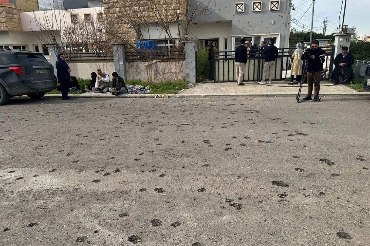 Iraqi Kurds inspect the damage to their homes, after a drone attack struck their neighborhood in Erbil, Iraq, Wednesday, March 4, 2026. (AP)
