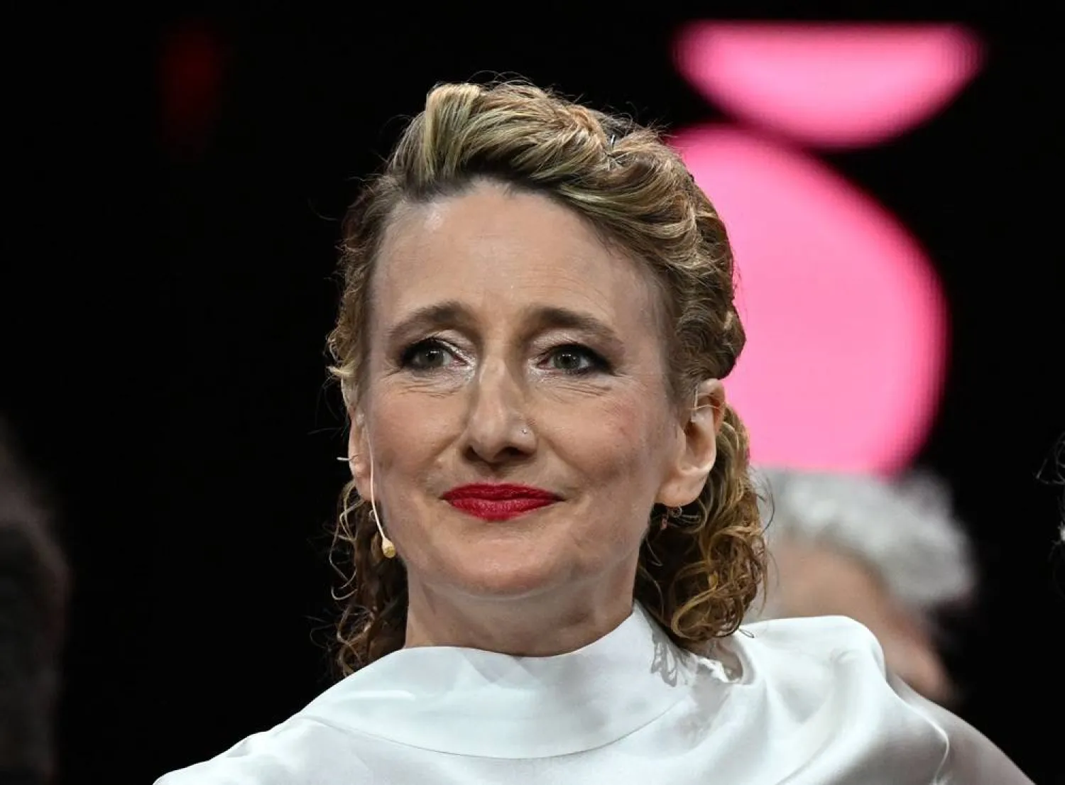 Berlinale director Tricia Tuttle speaks during the Award Ceremony of the 76th Berlinale, Europe's first major film festival of the year, in Berlin on February 21, 2026. (AFP) 