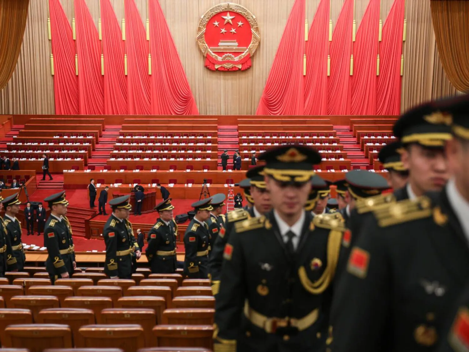 China announced a seven percent increase in its military budget for 2026. Florence Lo / POOL/AFP
