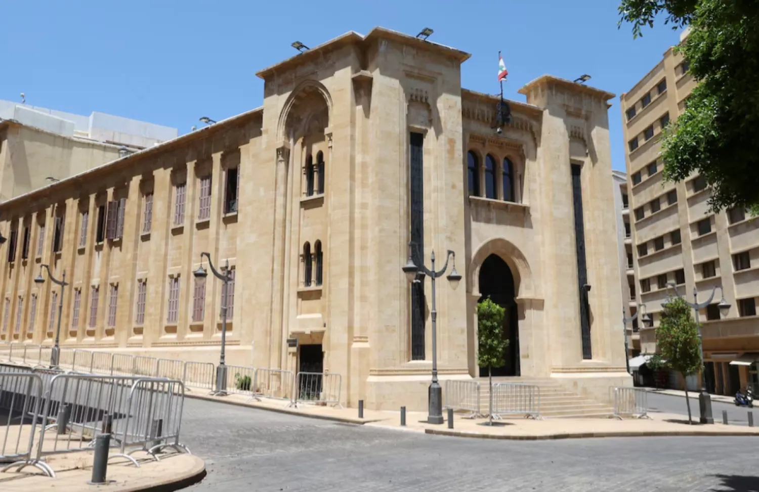 A general view shows the parliament building, ahead of the parliamentary election, in downtown Beirut, Lebanon May 12, 2022. REUTERS/Mohamed Azakir 