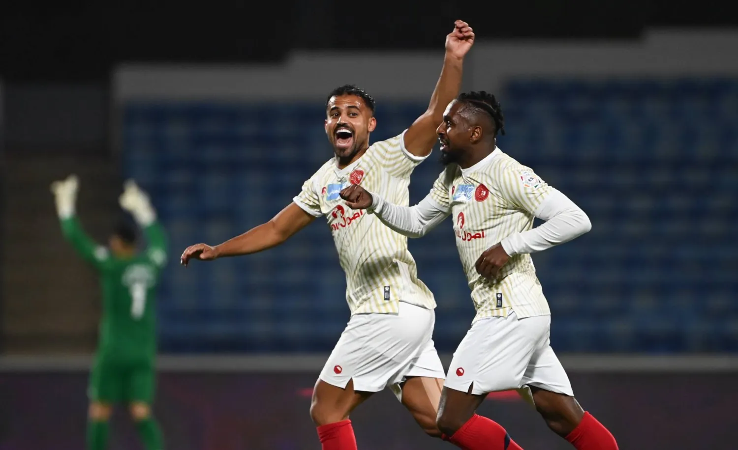 فرحة ضمكاوية تكررت ثلاث مرات أمام الرياض (تصوير: علي خمج)