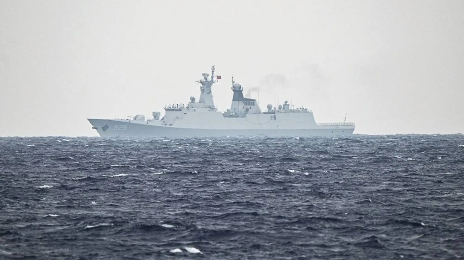 A Chinese navy ship with bow number 525 in the disputed South China Sea. (AFP)