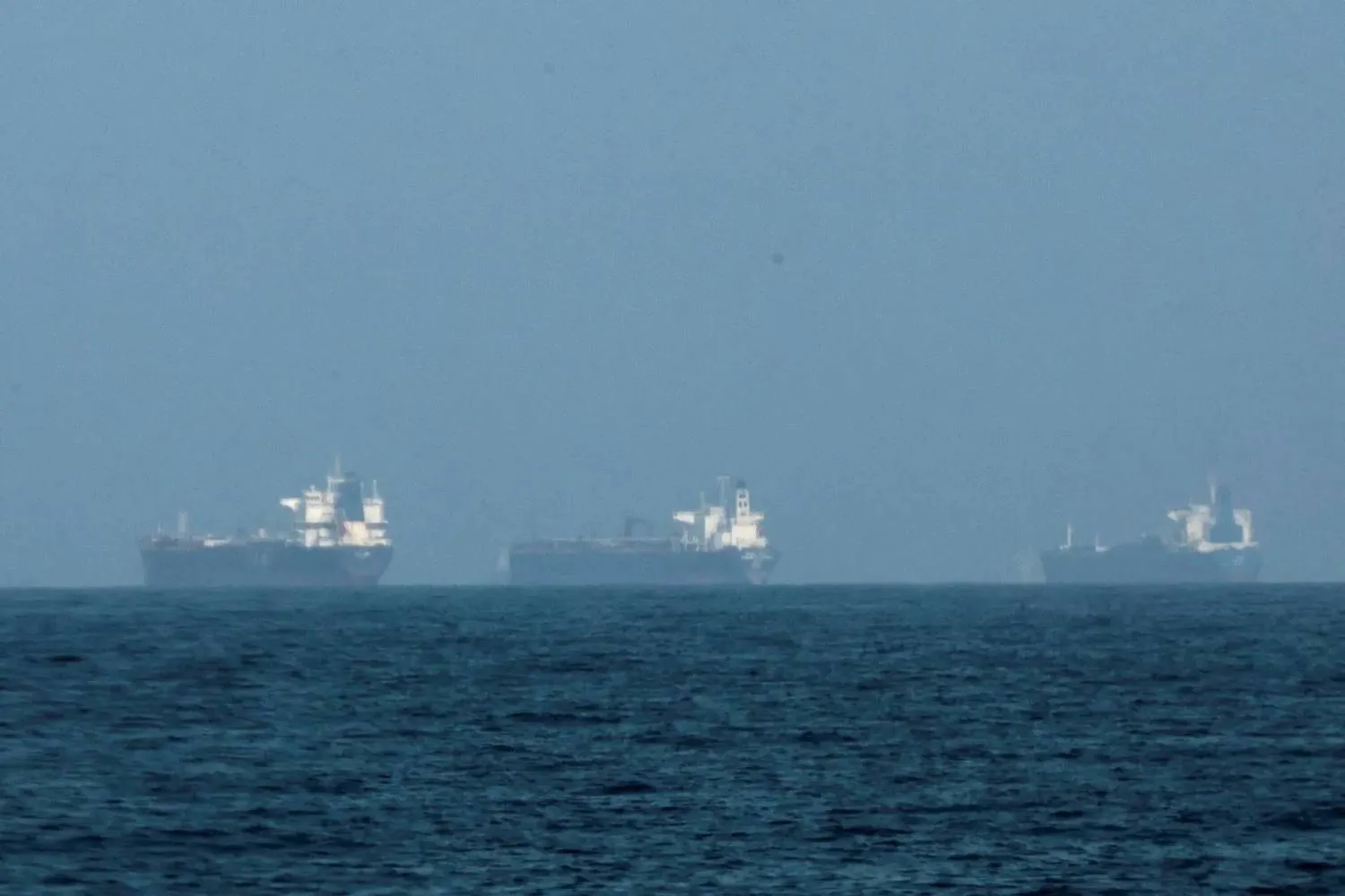Oil tankers off the coast of Fujairah amid Iran’s pledge to fire on vessels transiting the Strait of Hormuz (Reuters) 
