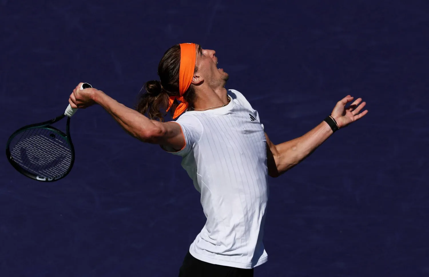 نجم التنس الألماني ألكسندر زفيريف (أ.ف.ب)