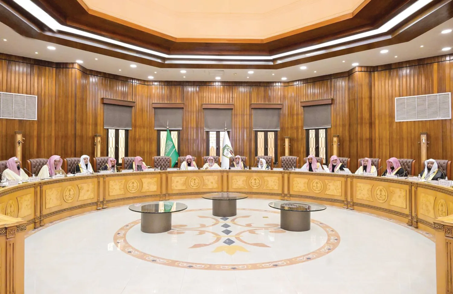 جانب من جلسة هيئة كبار العلماء السعودية في الرياض 25 يناير الماضي (واس)