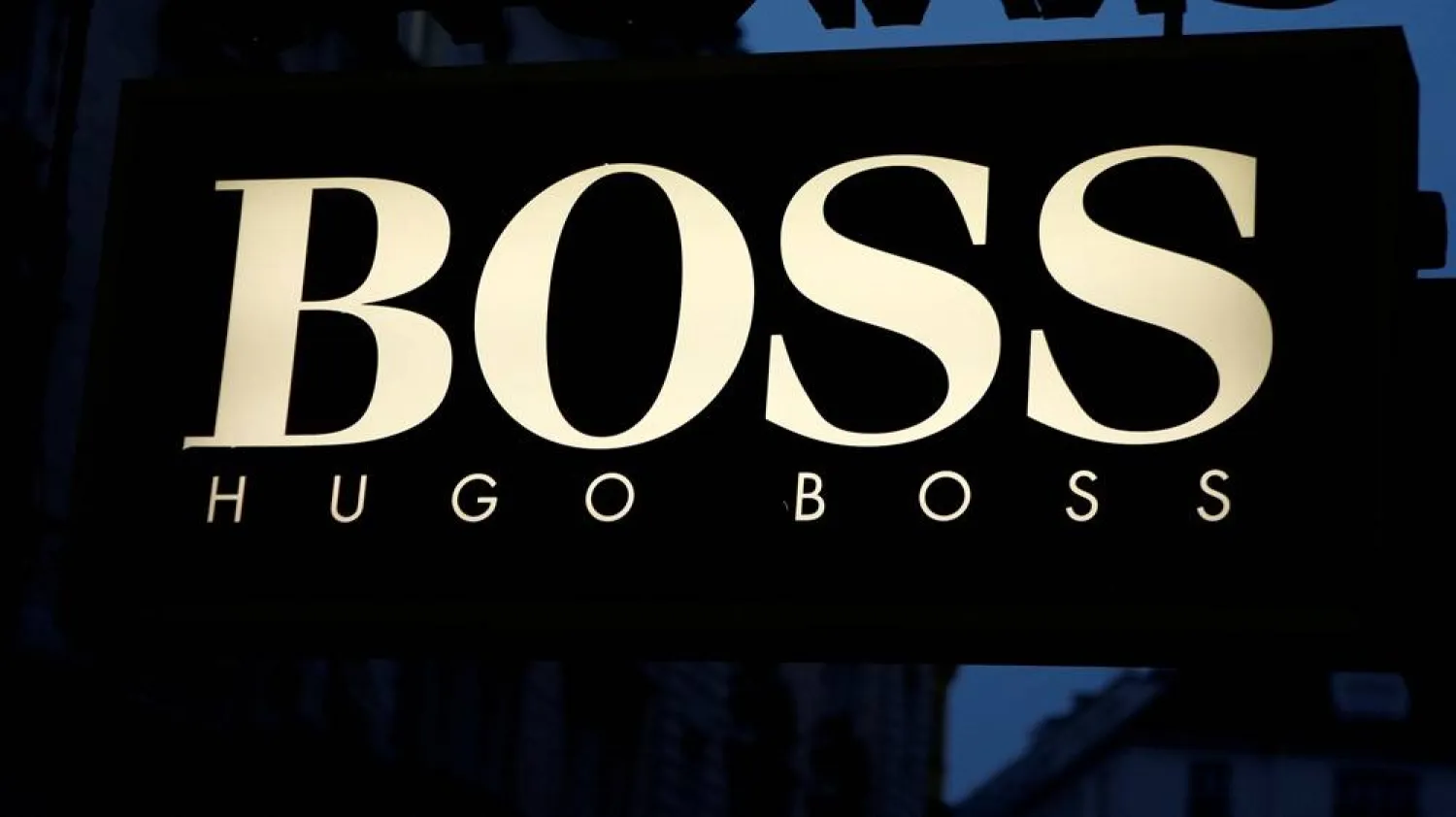 The logo of German fashion company Hugo Boss is seen at a store in Vienna, Austria, November 23, 2016. (Reuters) 
