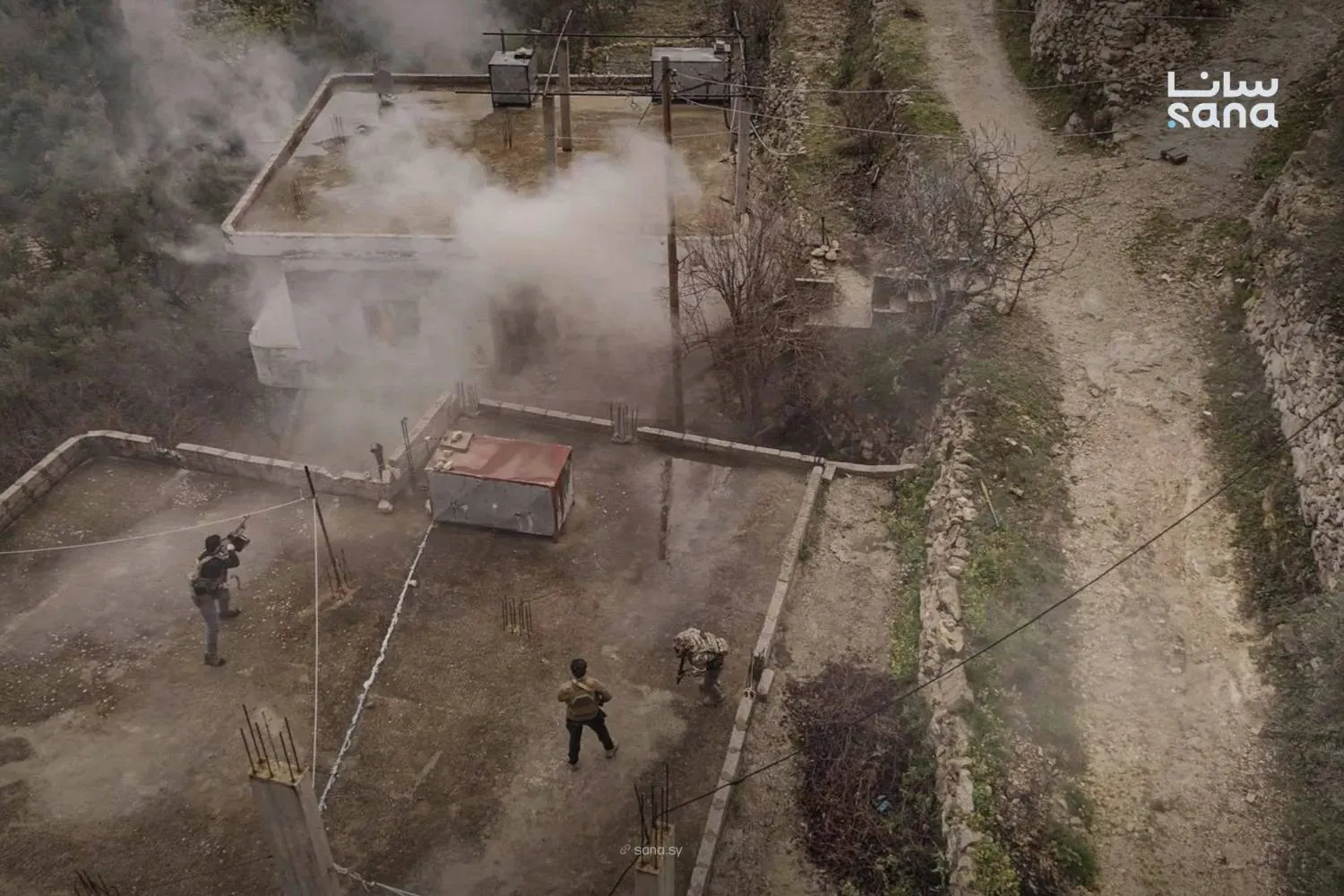 The February operation targeted hideouts in the villages of Beit Alouni and Basniya in Latakia province. (SANA)