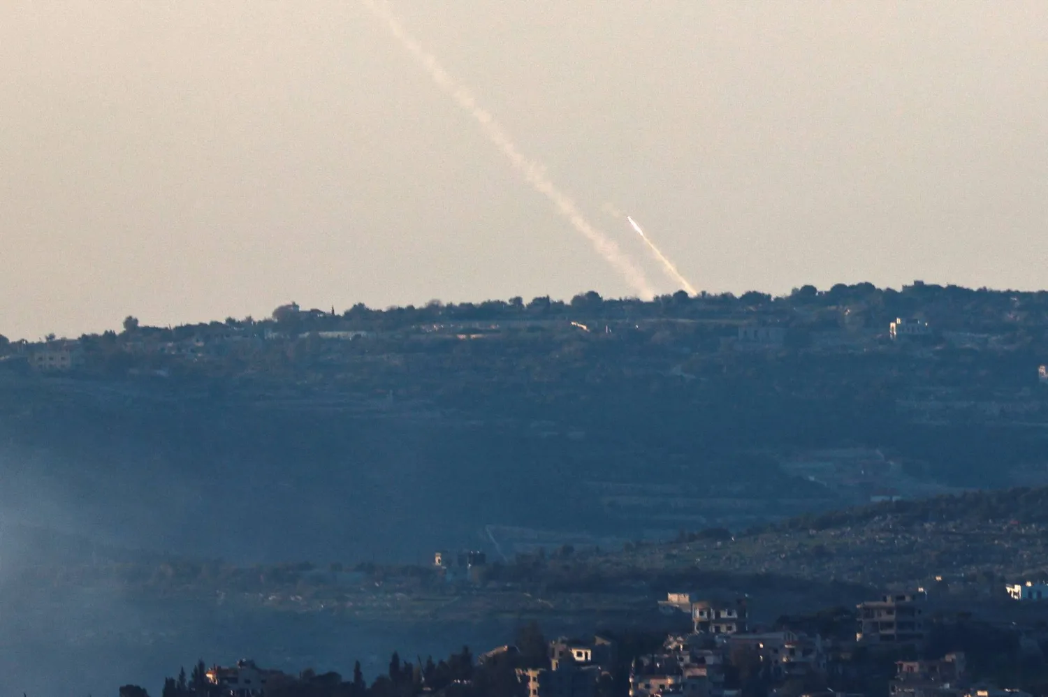  Rockets are launched from Lebanon, as seen from the Israeli side of the Israel-Lebanon border, amid escalation between Hezbollah and Israel, and amid the US-Israeli conflict with Iran, in northern Israel, March 10, 2026. (Reuters)