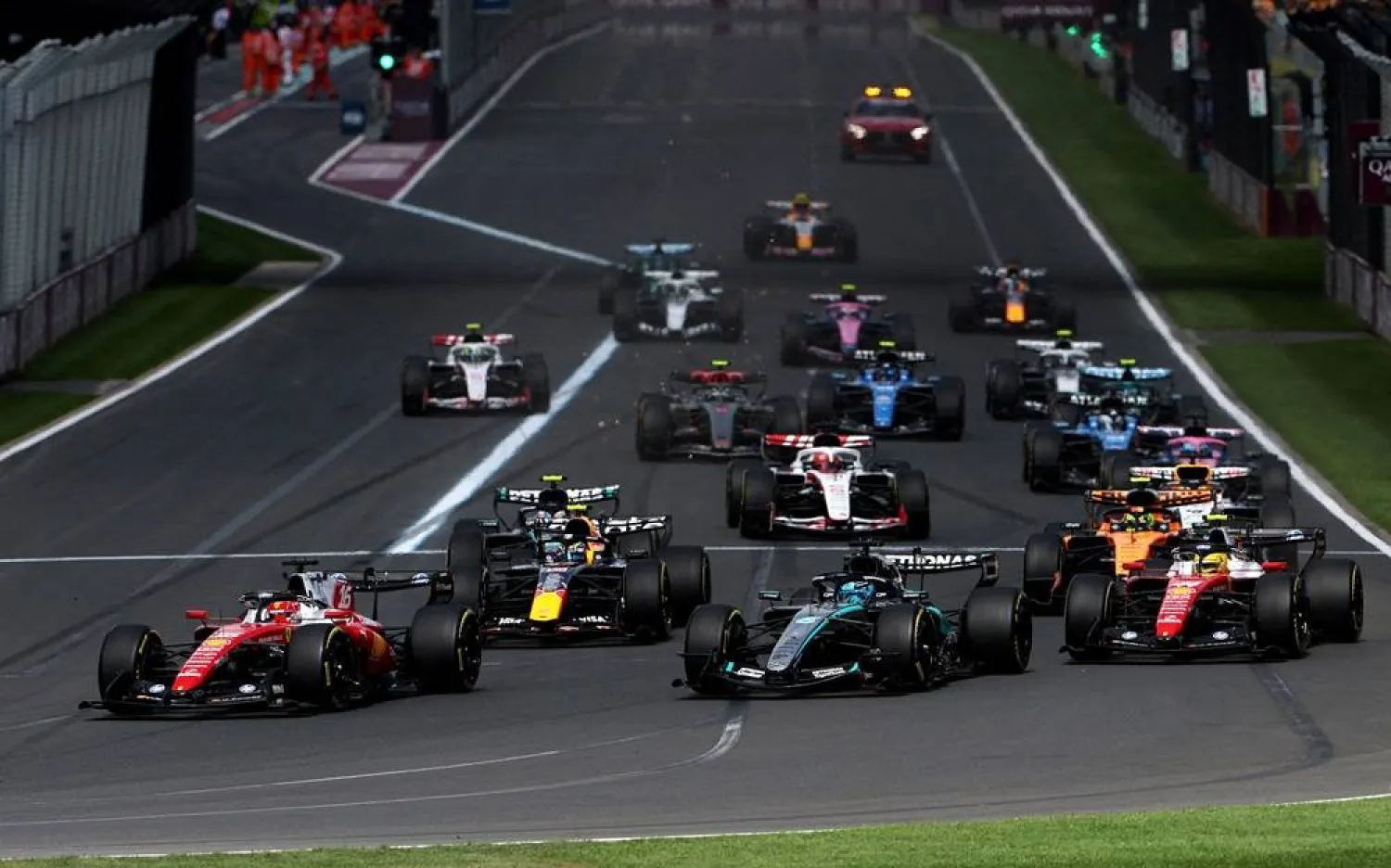  Formula One F1 - Australian Grand Prix - Albert Park Grand Prix Circuit, Melbourne, Australia - March 8, 2026 Drivers in action during the race. (Reuters)