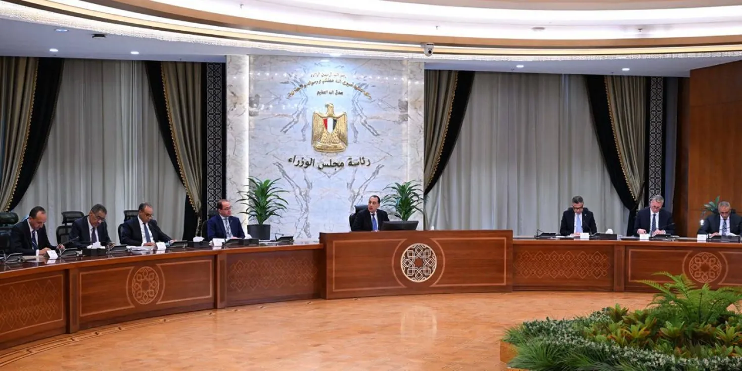 رئيس الوزراء المصري مصطفى مدبولي خلال مؤتمر صحافي في مقر الحكومة بالعاصمة الجديدة يوم الثلاثاء (مجلس الوزراء)