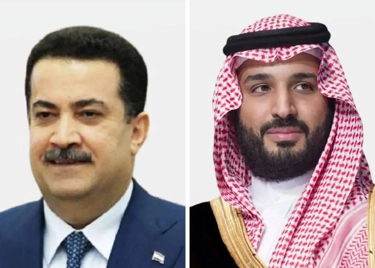 ولي العهد السعودي الأمير محمد بن سلمان ورئيس الوزراء العراقي محمد السوداني (الخارجية السعودية) 
