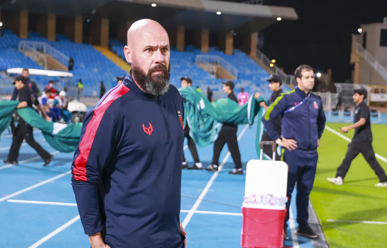 البرازيلي ماوريسيو دولاك، مدرب فريق الرياض (تصوير: سعد الدوسري) 