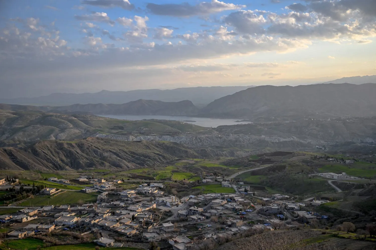 A general view shows the Dukan dam in Sulaimaniyah in Iraq's northern Kurdistan region on March 11, 2026. (Photo by Ozan KOSE / AFP)