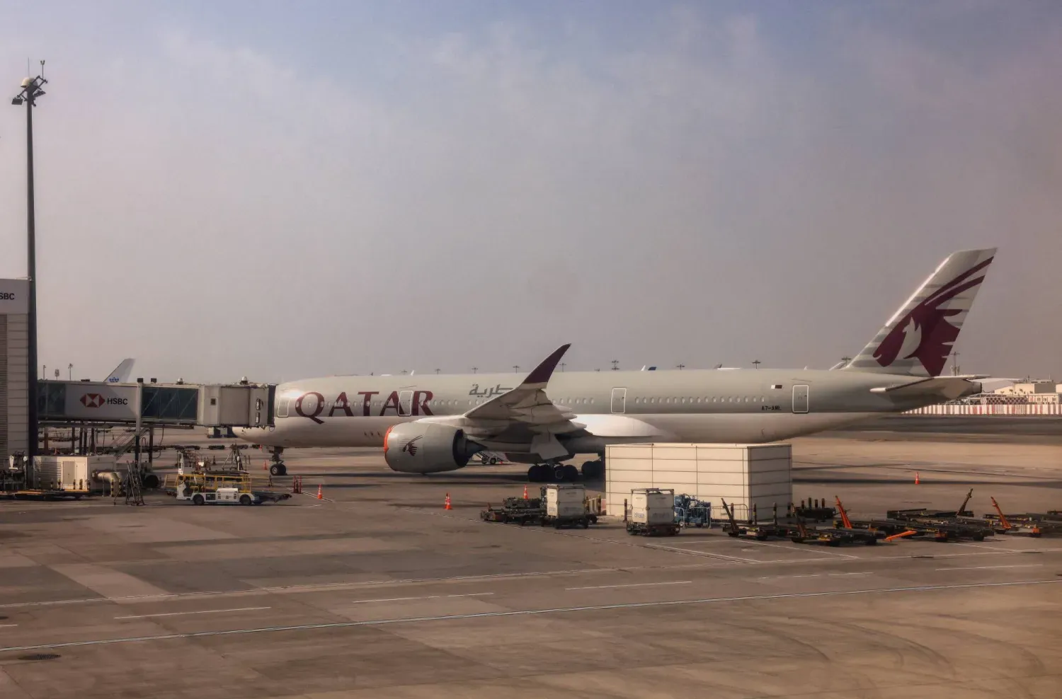 Qatar Airways, hava sahasının kapalı kalması nedeniyle uçuşlarını geçici olarak askıya aldı (DPA)