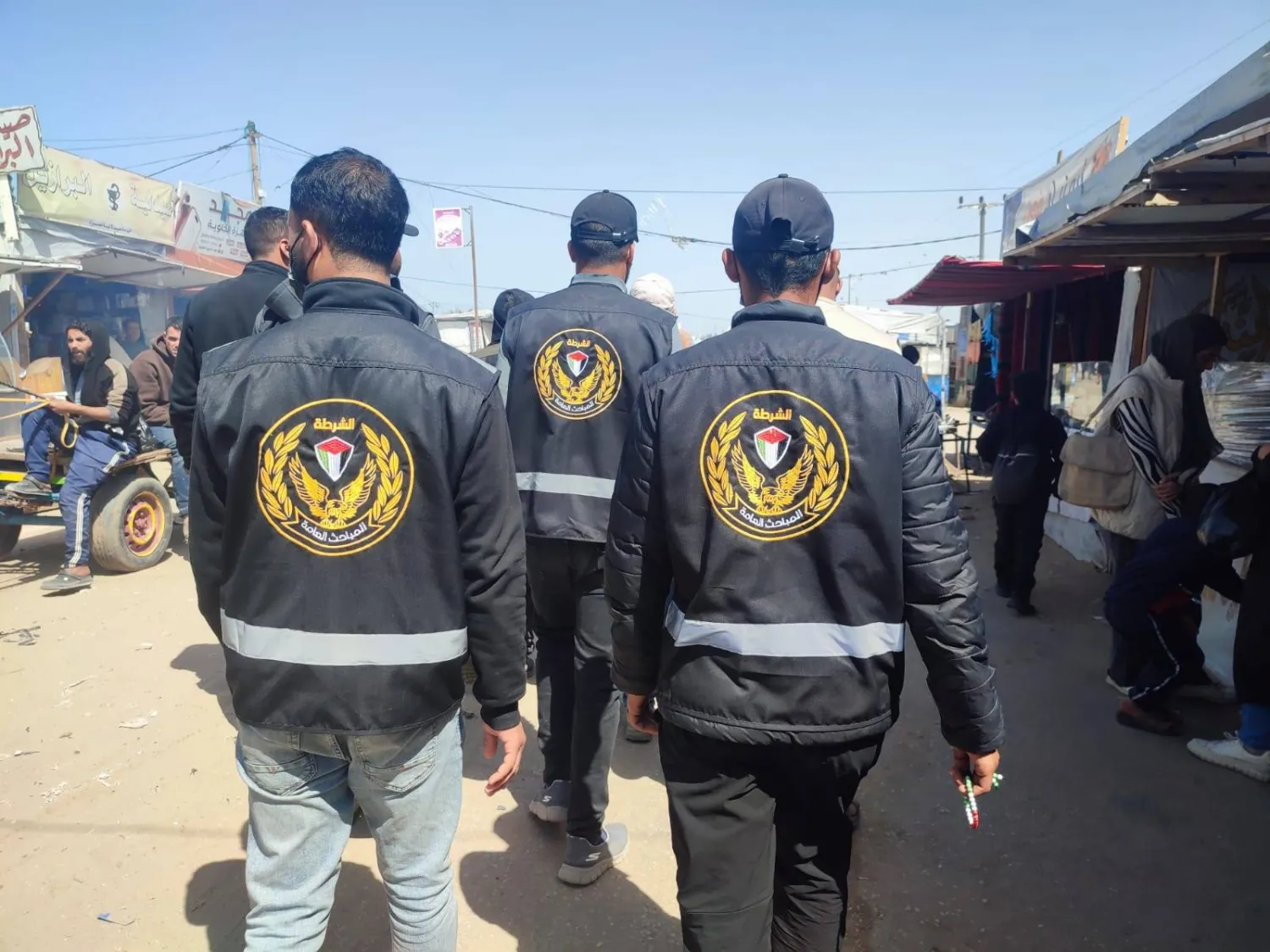 عناصر من الشرطة الفلسطينية في أحد شوارع قطاع غزة (الداخلية الفلسطينية)