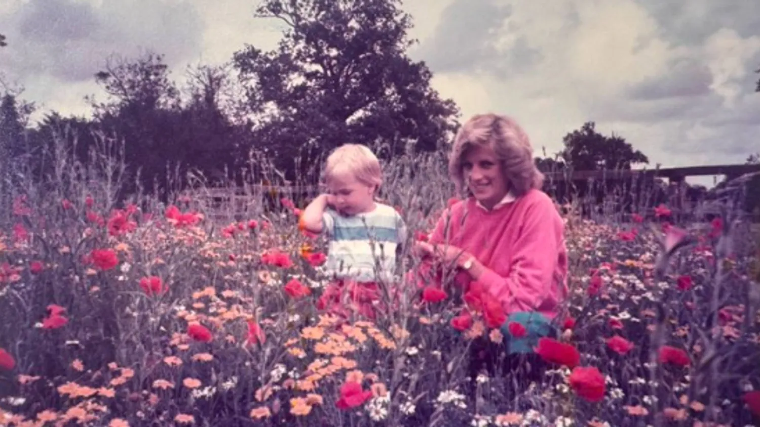 The prince, 43, posted a photo showing Diana with a 2-year-old William in a field of flowers that was taken at the family’s main home at Highgrove, Gloucestershire, in 1984. (Kensington Royal/X)