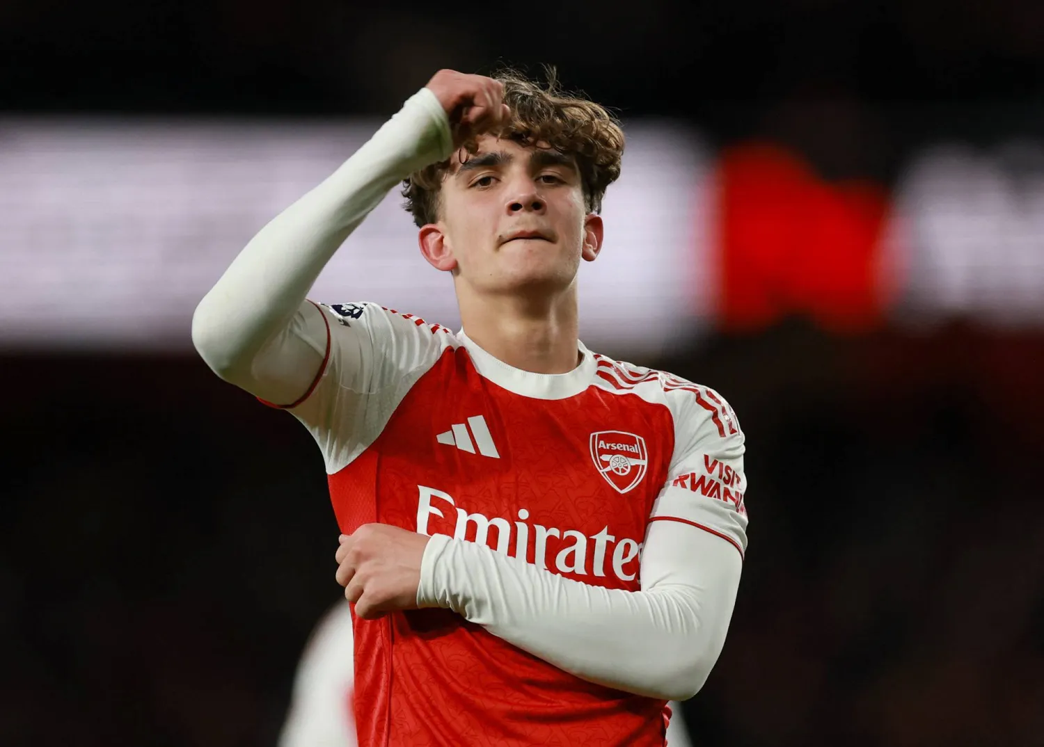 Soccer Football - Premier League - Arsenal v Everton - Emirates Stadium, London, Britain - March 14, 2026 Arsenal's Max Dowman celebrates scoring their second goal Action Images via Reuters/Paul Childs