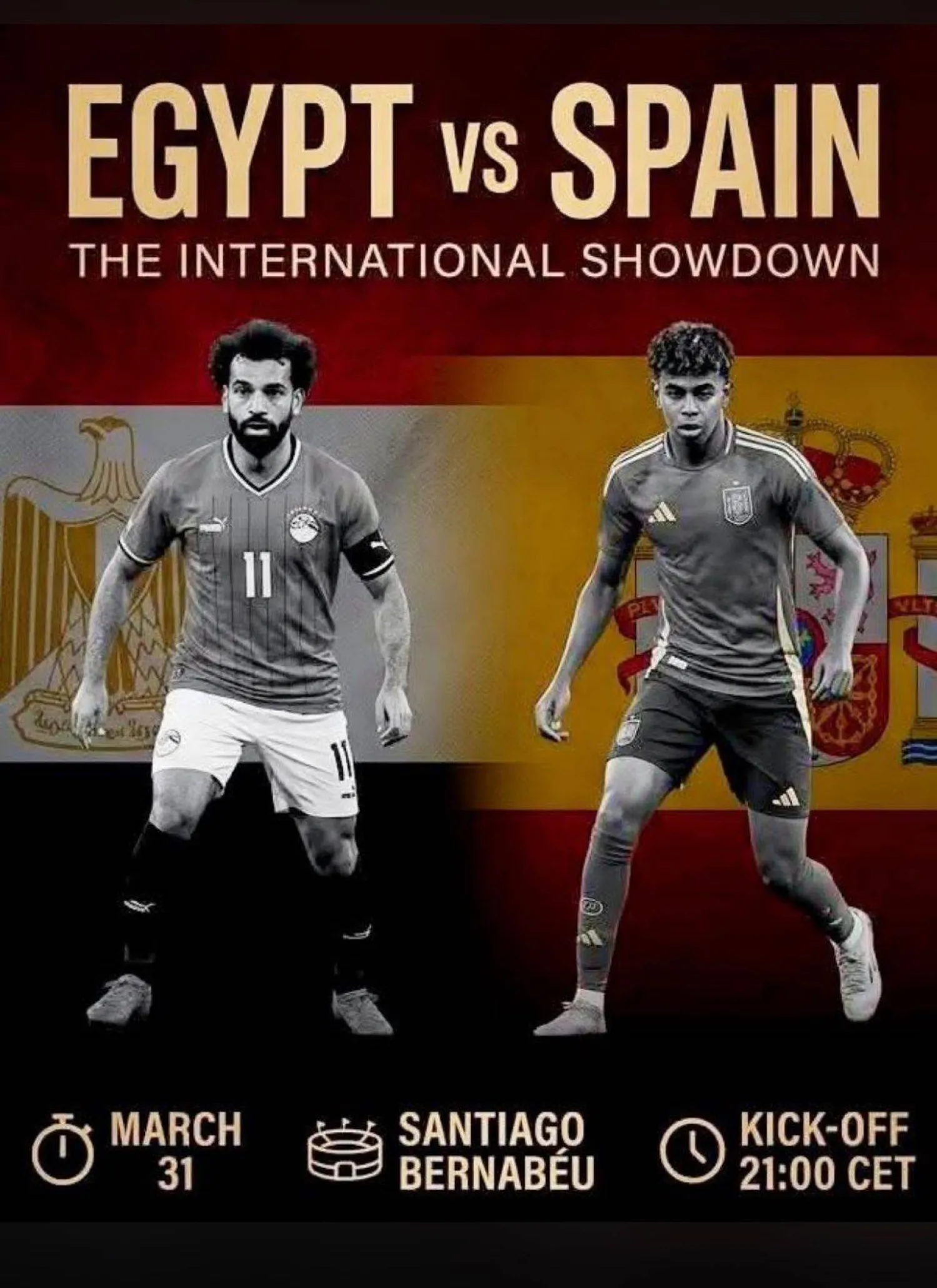 مصر ستواجه إسبانيا ودياً في مدريد (الاتحاد الإسباني)