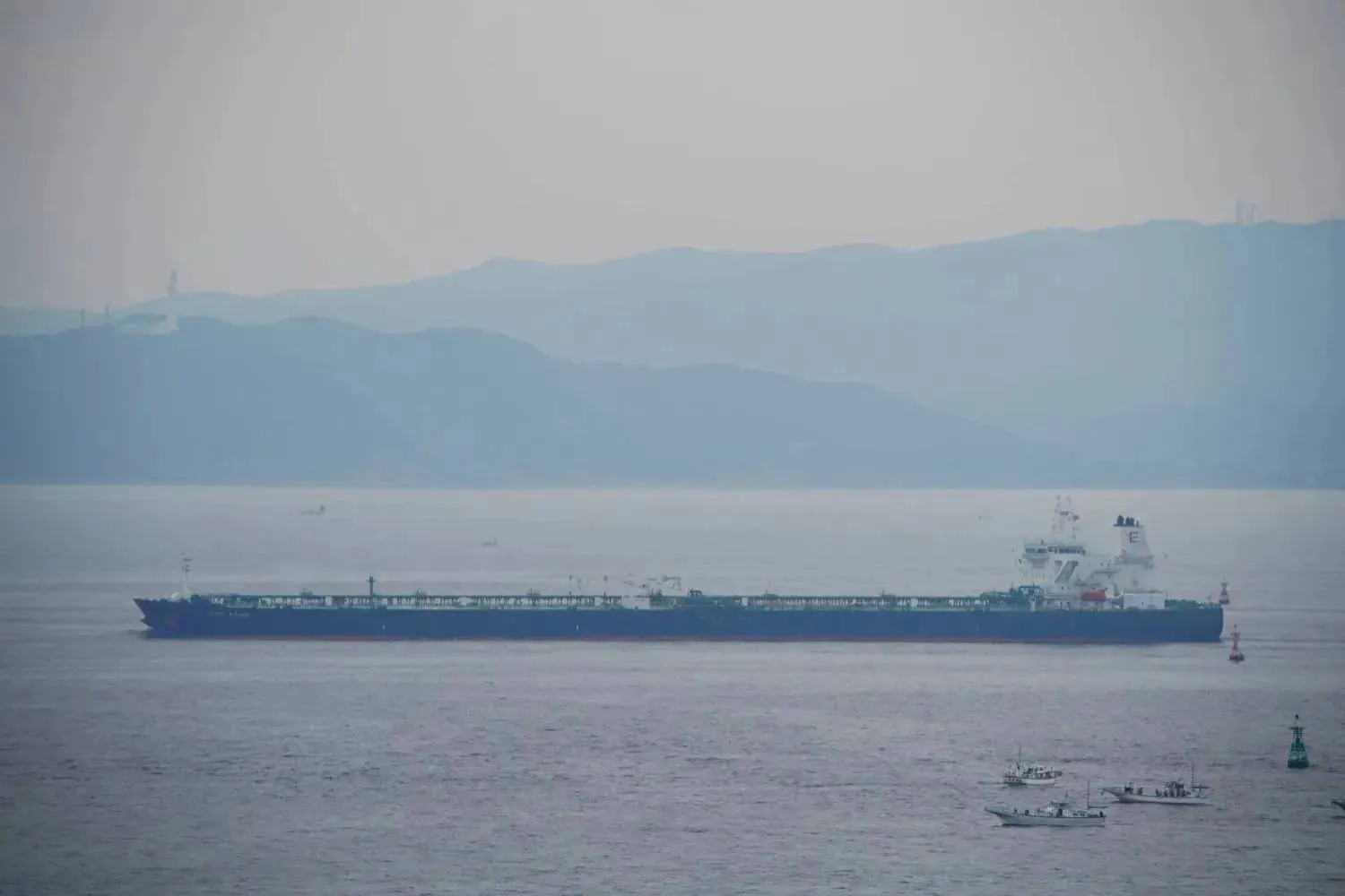 St Nikolas ship X1 oil tanker involved in US-Iran dispute in the Gulf of Oman which state media says was seized is seen in the Tokyo Bay, Japan, October 4, 2020, in this handout picture. (Reuters) 
