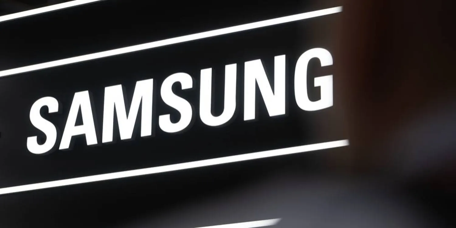 10 September 2025, Bavaria, Munich: The Samsung logo can be seen at the Samsung stand during the International Motor Show (IAA Mobility). (dpa)