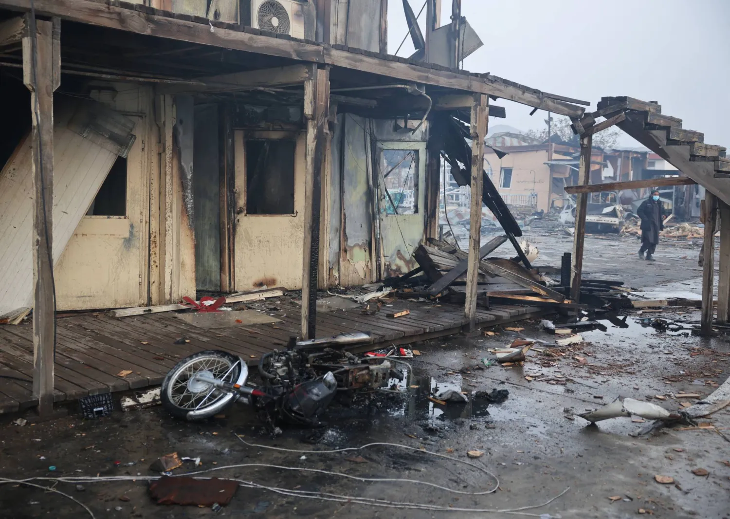 موقع غارات جوية باكستانية استهدفت مركز الخدمات التأهيلية الثانوية في كابل (أ.ف.ب)