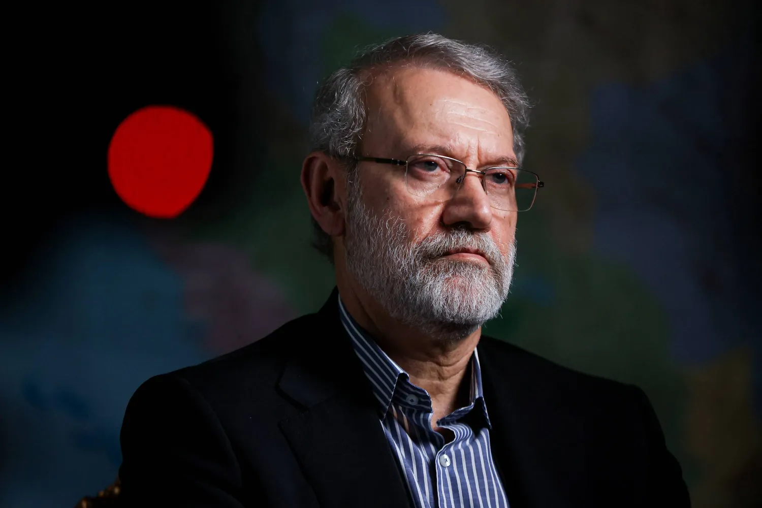 صورة نشرها موقع لاريجاني من مقابلة صحافية في نهاية سبتمبر الماضي