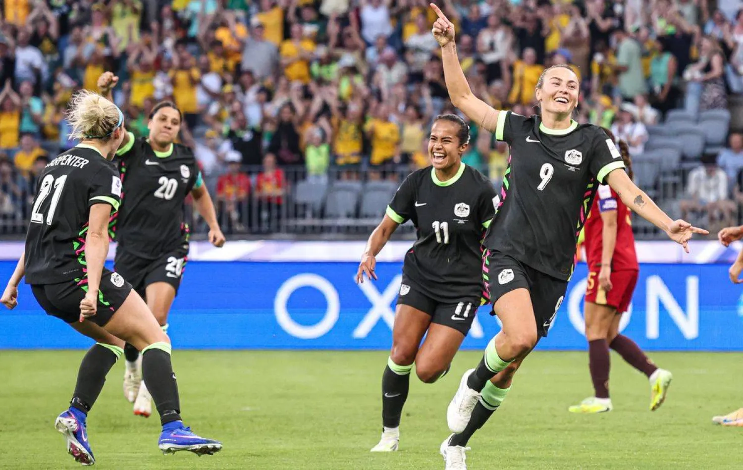 فرحة لاعبات المنتخب الأسترالي (الاتحاد الآسيوي)