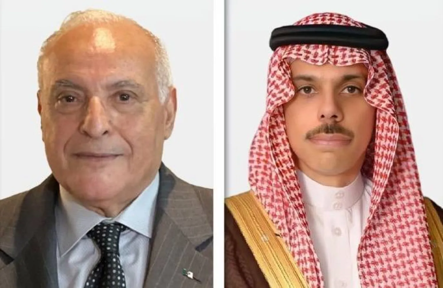 الأمير فيصل بن فرحان وزير الخارجية السعودي وأحمد عطّاف وزير الخارجية الجزائري (الشرق الأوسط)