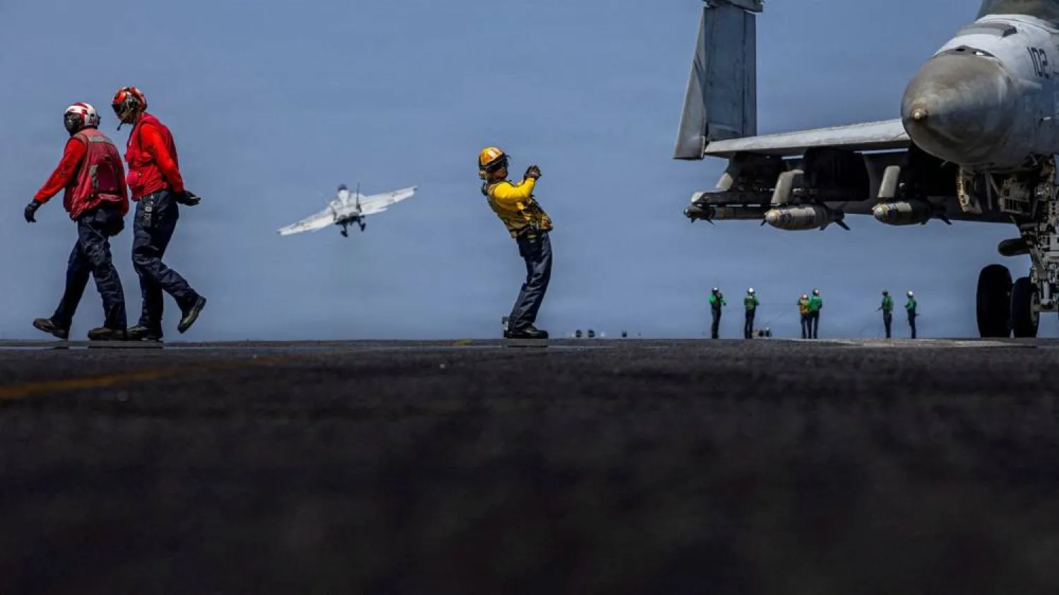 An F/A-18F Super Hornet launches from the flight deck of the US Navy Nimitz-class aircraft carrier USS Abraham Lincoln during the Operation Epic Fury attack on Iran from an undisclosed location March 6, 2026. (US Navy/Handout via Reuters) 