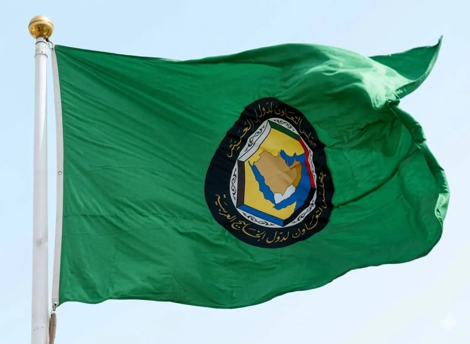 The flag of the Gulf Cooperation Council General Secretariat. (Asharq Al-Awsat) 