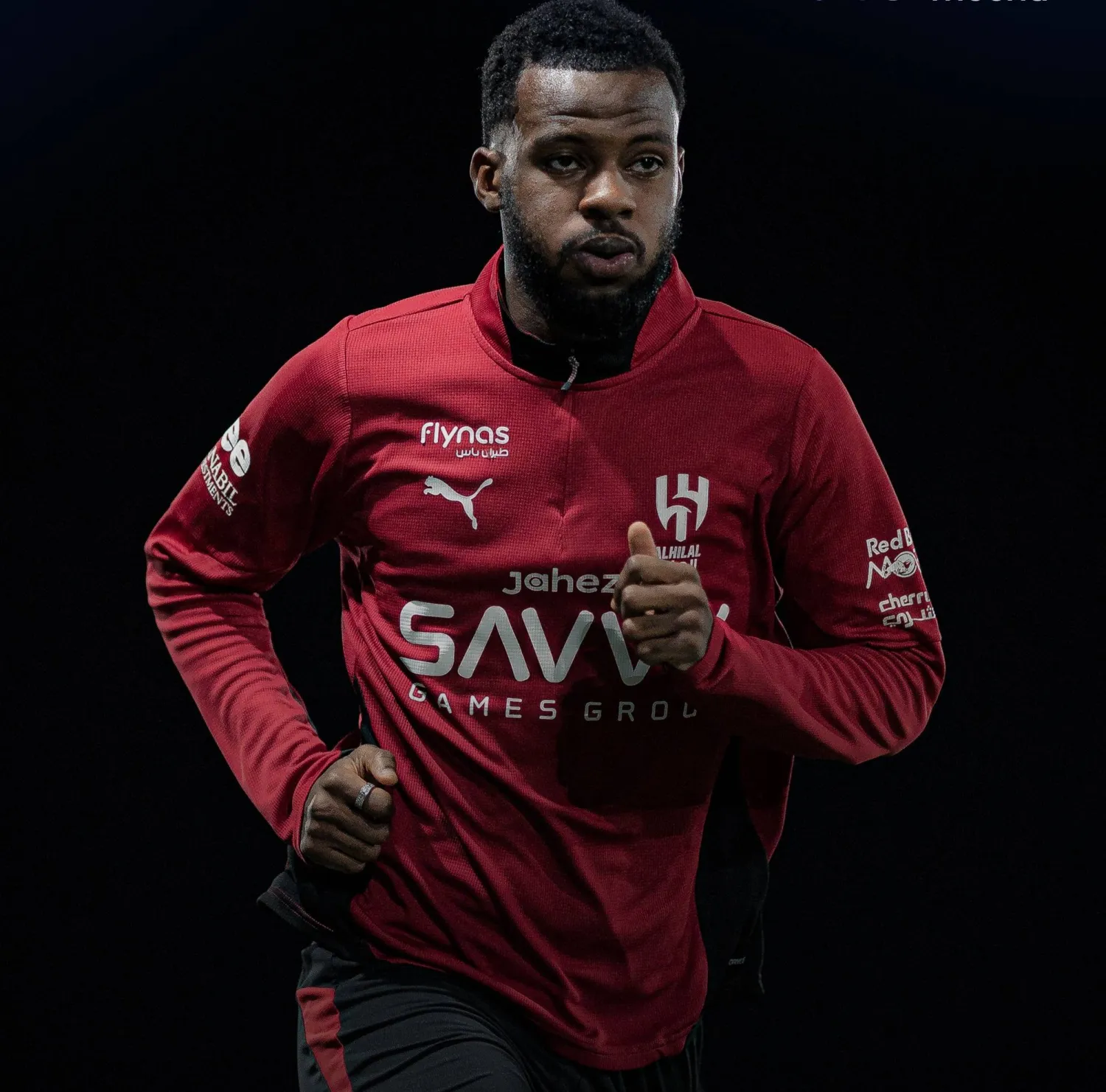 تمبكتي خلال تدريبات الهلال الأخيرة (موقع النادي) 